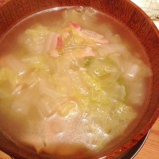 トロトロ白菜とベーコンのスープ　圧力鍋レシピ